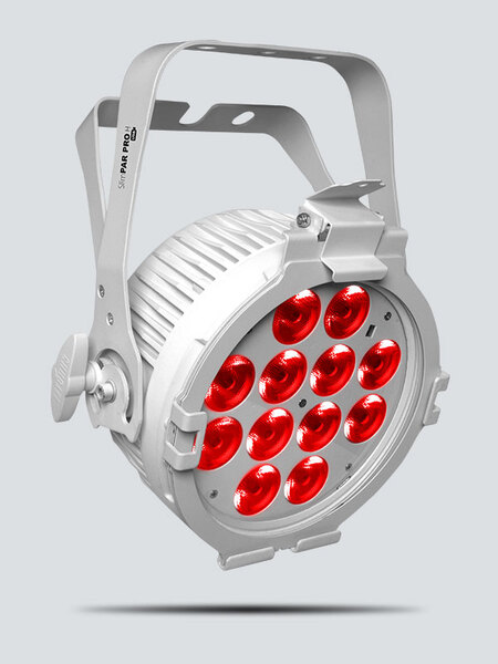 SLIMPARPROHUSBWHT LED PAR DESIGNED FOR ANY APPLICATION IN NEED OF A HIGH-POWER, HEX-COLOR (RGBAW+UV), LOW-PROFILE WASH